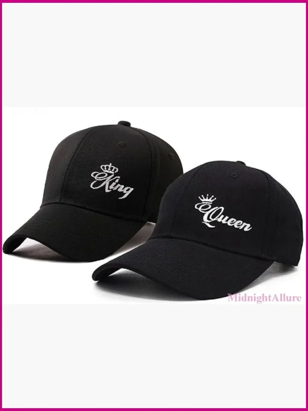 His and Hers Matching Snapback Baseball Caps Couple Hats Adjustable Unisex